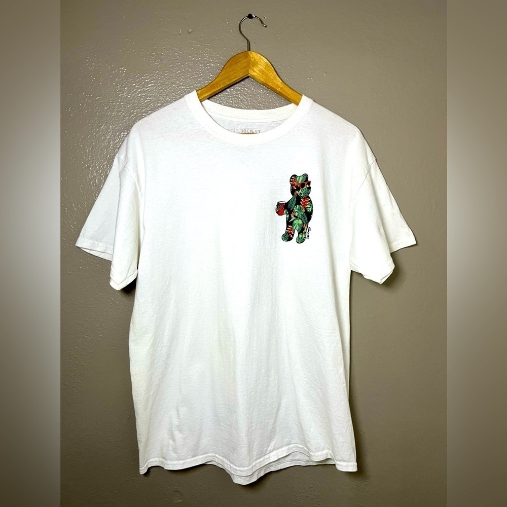 Riot Society Toucan Paradise Bear Graphic Tee - White